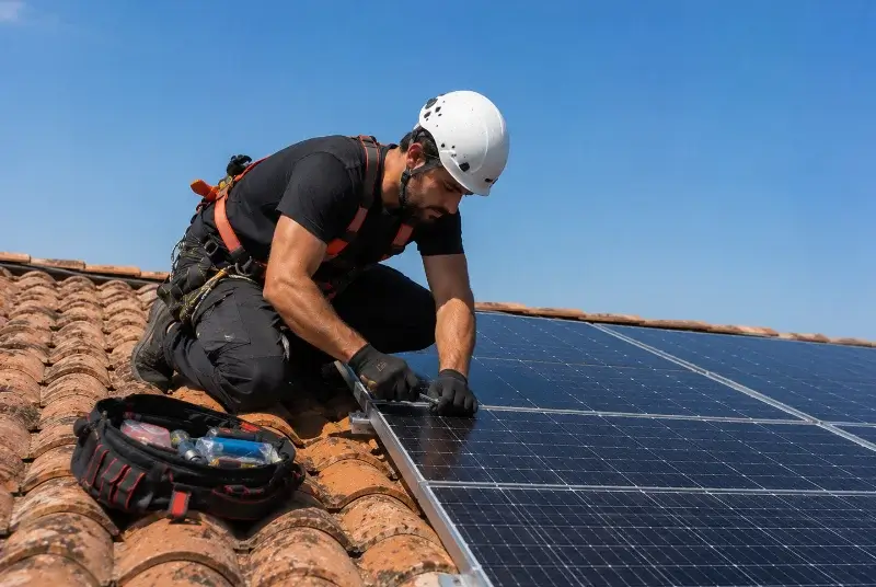 Maintenance et monitoring de panneaux solaires à Boz